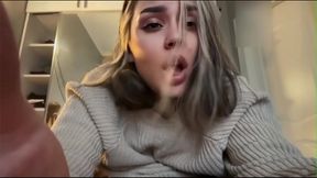 Russian Amateur Screams in Hot DOGGY-STYLE Sucking For Ex-BF - explicit POV