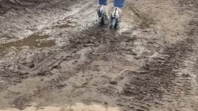 muddy walk in heels