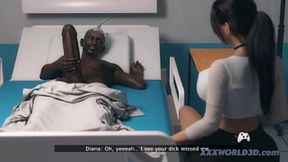 Sexy wife seduces hubby's BBC in hospital bed