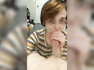 Teen laughs whilst gagging on large wang *teaser*