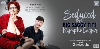 Czech Mature vixen Gertruda with her mega saggy tits has hardcore sex with a seduced working toyboy