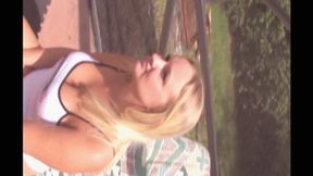 part 1, Zoey oils up her pierced pussy