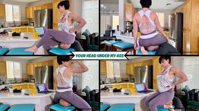 Your Head Under My Ass - Goddess Rapture Uses Her Slave As Human Furniture For Her Ass - Head and Face Sitting Crush His Head Under Her 190 lbs - UltraHD (MP4)