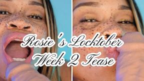 Rosie's Locktober Week 2 Tease: Teasing Cock Kissing- Ebony Femdom Goddess Rosie Reed Locktober Chastity Tease- 1080p HD