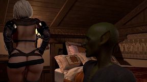 goblin pounding thick elf ass standing