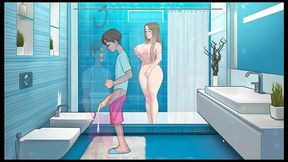 sexnote [ taboo hentai game pornplay ] ep.20 my best friend mom touch herself while i jerk off in her bathroom