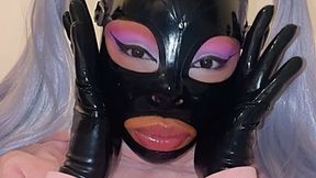Full Latex Masking Rubber Beauty | Bondage Hood Try On & Shine