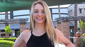 Pretty blonde fucks masturbates in public - Amateur Porn