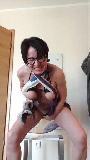 Captivating moment from &quot;Milf Julie with anal dildo at window&quot;