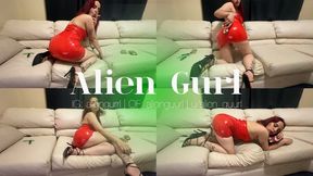 Worship my Ass while I Smoke in a Red Latex Dress