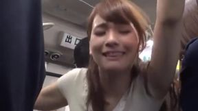 Asian Hotties Bussin&#039; on the Bus: Big Titties and Thick Asses