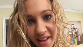 Blonde teen receives massive cock&#x1F32D; invasion, sloppy blowjobs, and scorching creamy cum shower&#x1F6BF;