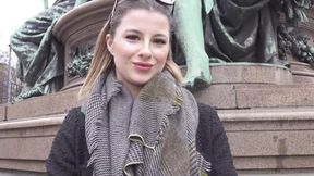 Dude picks up German girl Mia Minou for one night stand on camera