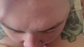 BBW Deep throat practice