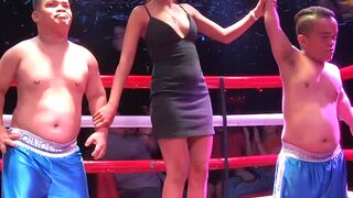 Midget boxing and sex with the ring girl
