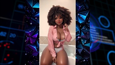 Beautiful, thick curvy AI girls shaking ass