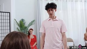 Crimson Womb Overflowing with Desperate Cougar Sluts Till a Fresh Stud Crashes the Party