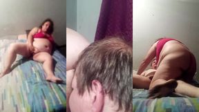 exclusive 15- step mommy muffed 69, sits on top rides cock and gets cum on face