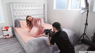 Reality Kings - Curvy Dark Haired Model Abigail Mac is Vlogging