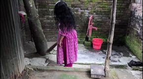 I See My Aunty Was Cleaning the Bathroom so I Hugged Her and Started Fucking Her Ass