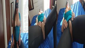 madrastra latina infiel de cameltoe gigante folla con su hijastro en leggings spandex