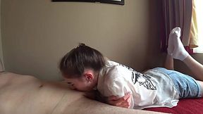 Deepthroat blowjob and cum in mouth