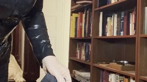 Sexy black rubber strapon POV tease!