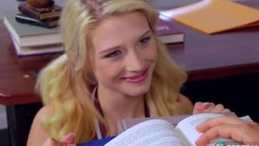 Aubrey Gold's Juicy Cheerleader C**k Sucking Session