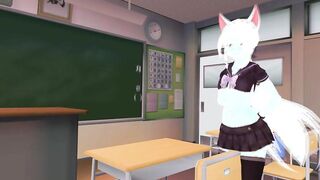 Masturbating into my class room OwO [ VRchat erp Anime ] Preview