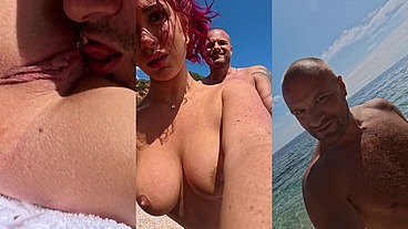 British Redhead’s RISKY Beach Blowjob Fuels WILD Doggy & Cum in Mouth!