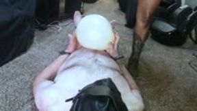 trampling - Goddess MXDominion Pops Balloons on slave, stomping, female domination, balloons 1080
