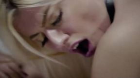 Two babes get nasty Jessie Volt Chloe Lacourt in lesbian hardcore group action