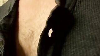 Straight thug uses flashlight toy to please his big cock