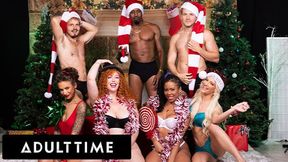 &#x1F384;EXTRAORDINARY CHRISTMAS GROUP SEX! Featuring Lauren P, Kira N, Kenna J, & April O
