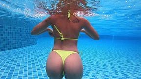 poly shows off her big tits in the pool and fucks hard in the kitchen..xxx