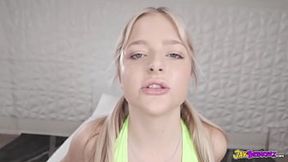 Blonde Teen Sucks Big Black Cock&#x1F32D; in Steamy Interracial Fuck Fest
