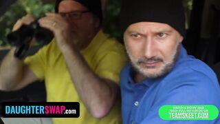 DaughterSwap - Over Protective Stepdads Accidentally Stumble Upon Their Teenie's Nakedness