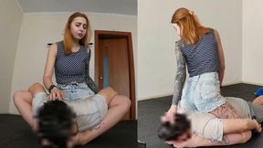 Barbie - Sitting on back foot sniffing - Mix2