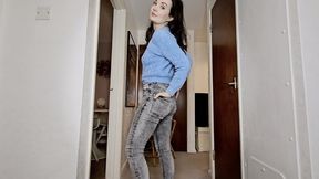 Pee humiliation turned pee arousal jeans wetting