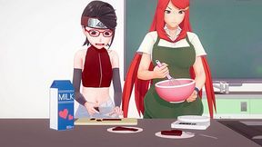 Kushina Uzumaki Gets Her Tight Pussy Pounded, Drives Sarada Uchiha Fucking Wild with Jealousy