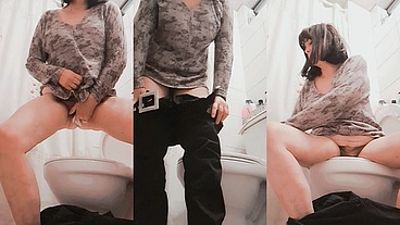 mom use toilet AND pee