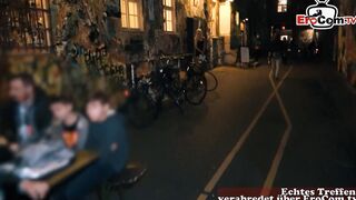 German slender blonde 18 yo bitch pick up after party