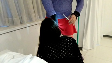 cleaning girl, with t,r,v pervert wants to increase, big ass big cock, brunette, latina