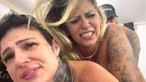 And when we do it like that, we have really hot threesome sex! With our pussies throbbing like crazy, almost cumming! The three of them cumming together so hot that it's almost too soft!