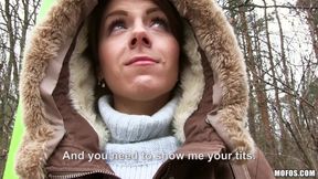 Euro Cutie Banged Outdoors - small tits Ukrainian MILF Sasha Zima