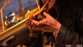Pizza in the car