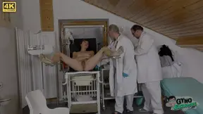 Cute Teen Student Made to Cum in Gyno Chair