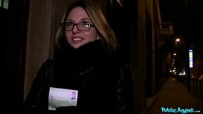 Office Lady in Lenses Gets Hardcore on Exposed Steps