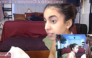 A sloppy brunette slut is sucking some black cock