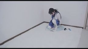 Fallen young woman